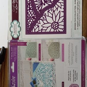 2 metal Dies for cardmaking